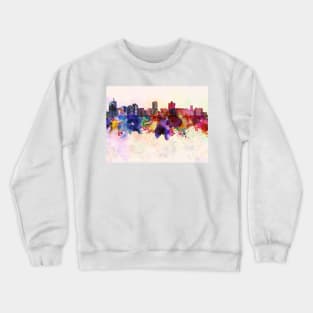 Acapulco skyline in watercolor background Crewneck Sweatshirt